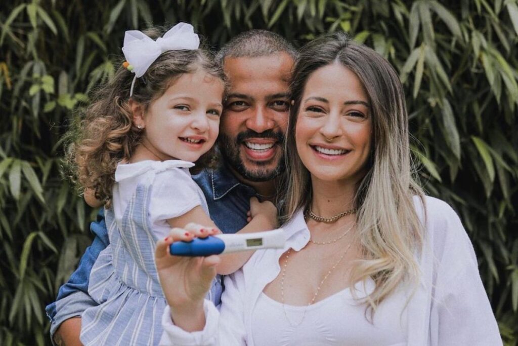 A foto foi publicada em conjunto pelo casal