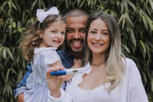 A foto foi publicada em conjunto pelo casal