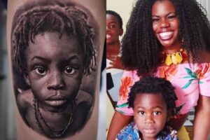 Mãe de menino de 4 anos pensa em pedir remoção de tatuagem com o rosto do filho realizada sem autorização