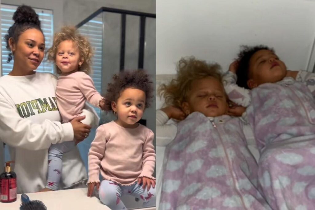 As gêmeas dormiam separadas