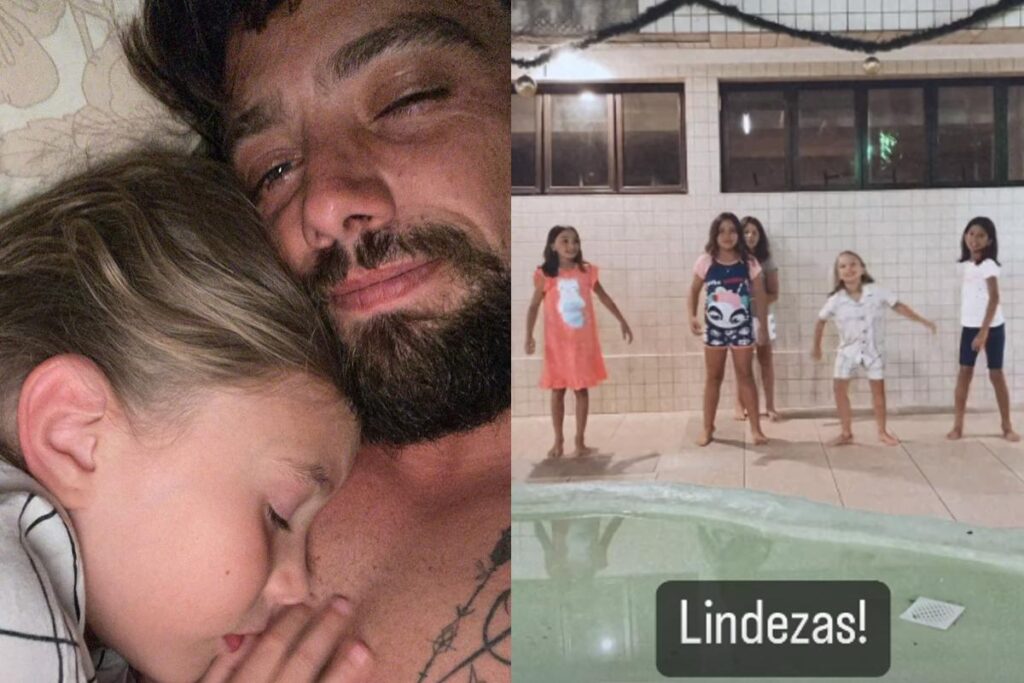 O pai de Aurora também mostrou como foi o ‘pós’