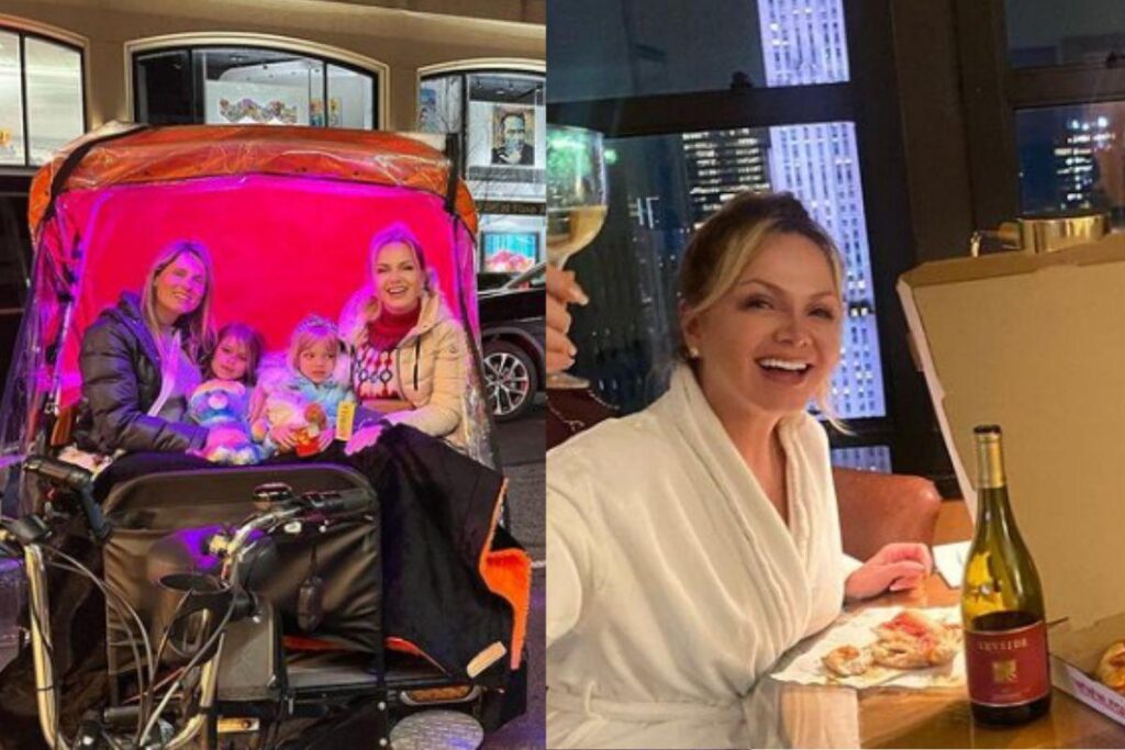 Eliana ao lado da filha