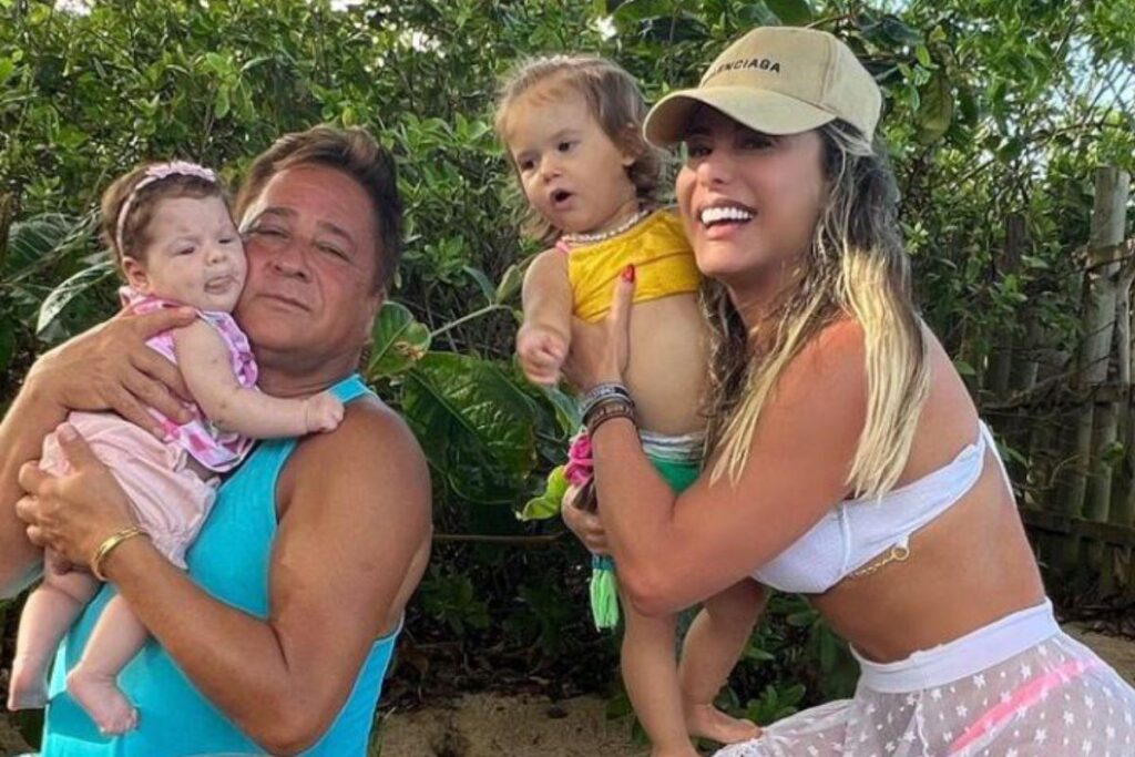 Poliana Rocha mostra Maria Alice brincando com o seu novo cachorro