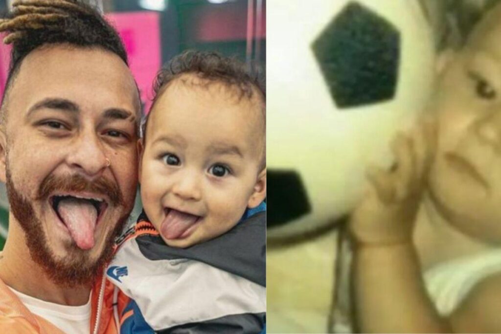 Bianca e Fred ao lado do filho, Cris