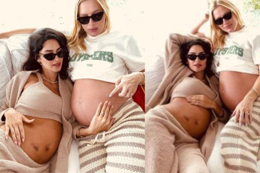 Montagem de Isabella Scherer e Rodrigo Calazans e dos filhos deles