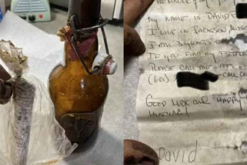 O garoto escreveu o bilhete em 1983, quando tinha 3 anos