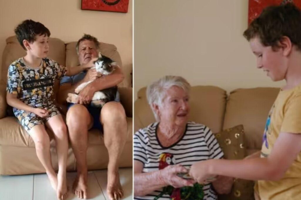 Menino de 10 anos é responsável pelos cuidados dos bisavós após eles perderem os filhos