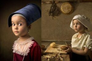 Pai reproduz quadro de artistas famosos