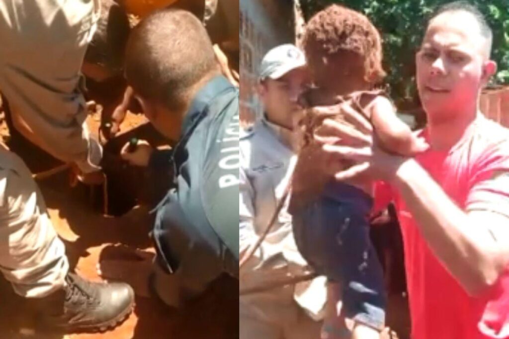 O acidente aconteceu dentro de casa