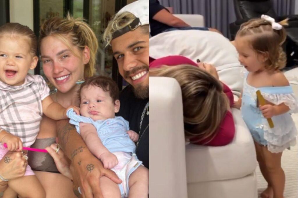 Virginia ao lado da família