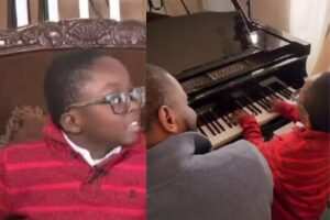 O menino surpreendeu a todos com seu talento