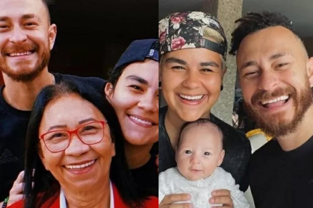 Gabs Noah com o sobrinho, Cris