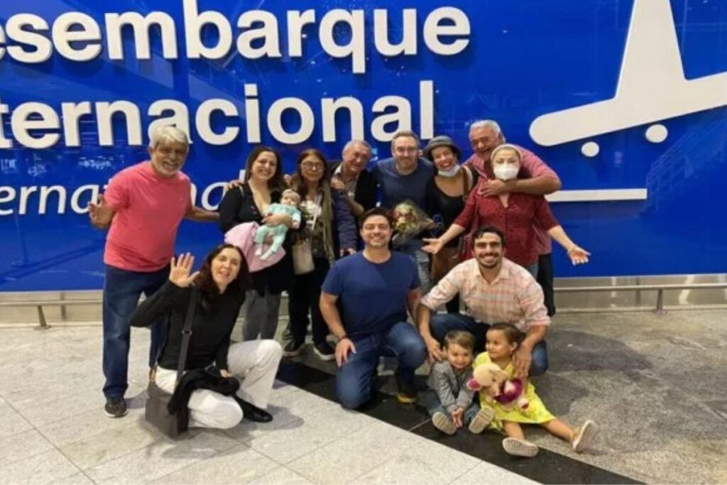 A família se reencontrou após o período de isolamento