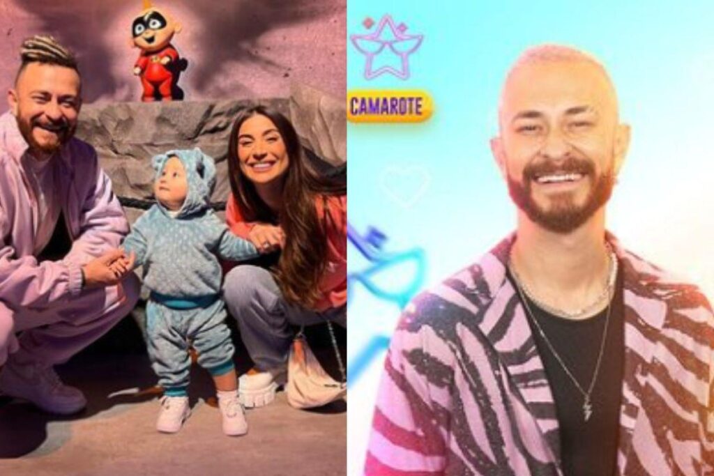 Fred com o filho Cris