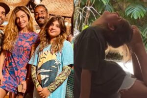 Sofia mostrou que também tem habilidade com ioga