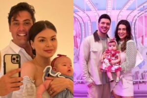 Bruno de Luca e Vivian amorim fazem encontro de famílias