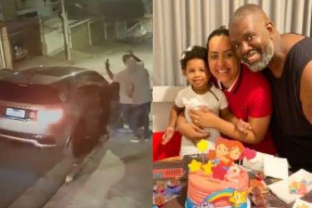 Péricles, Lidiane Faria e a filha, Maria Helena