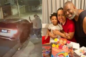 Péricles, Lidiane Faria e a filha, Maria Helena