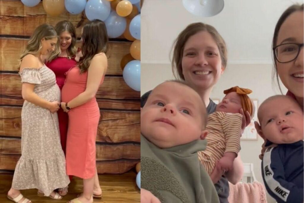 Mães engravidam ao mesmo tempo e criam tradição