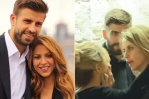Ex sogra, mãe de Gerard Piqué  aperta rosto da cantora Shakira em vídeo