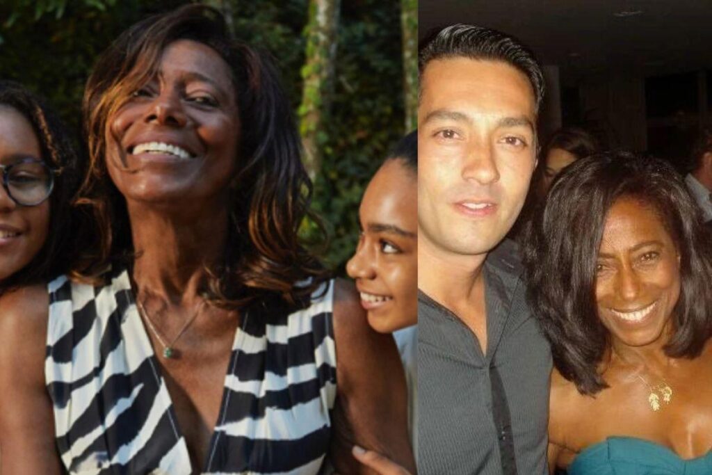 Paulo Lacerda ao lado de Glória Maria