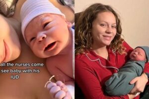 A mãe ainda fez vários testes de gravidez