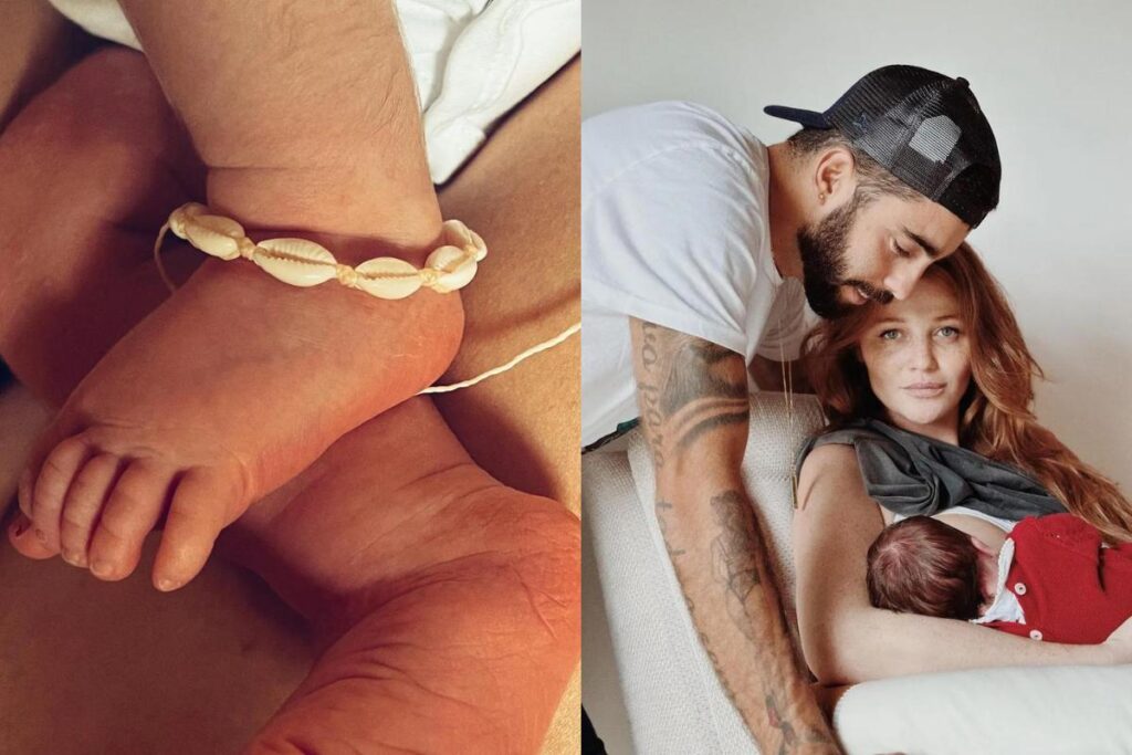 Cintia Dicker comemora 2 meses da filha Aurora com Pedro Scooby