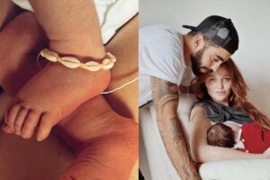 Cintia Dicker comemora 2 meses da filha Aurora com Pedro Scooby