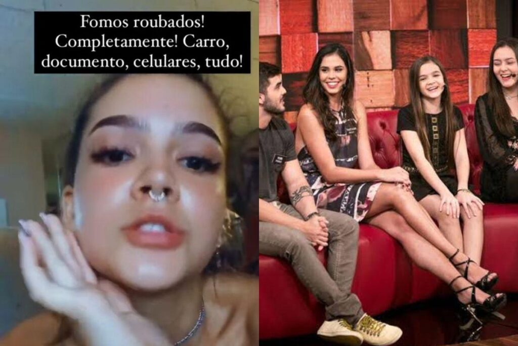 Mel Maia foi assaltada com a família e com o namorado