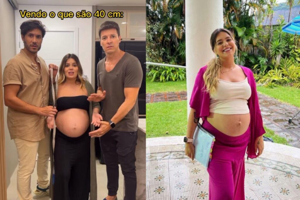 Viih Tube surpreende ao mostrar 40 cm de barriga