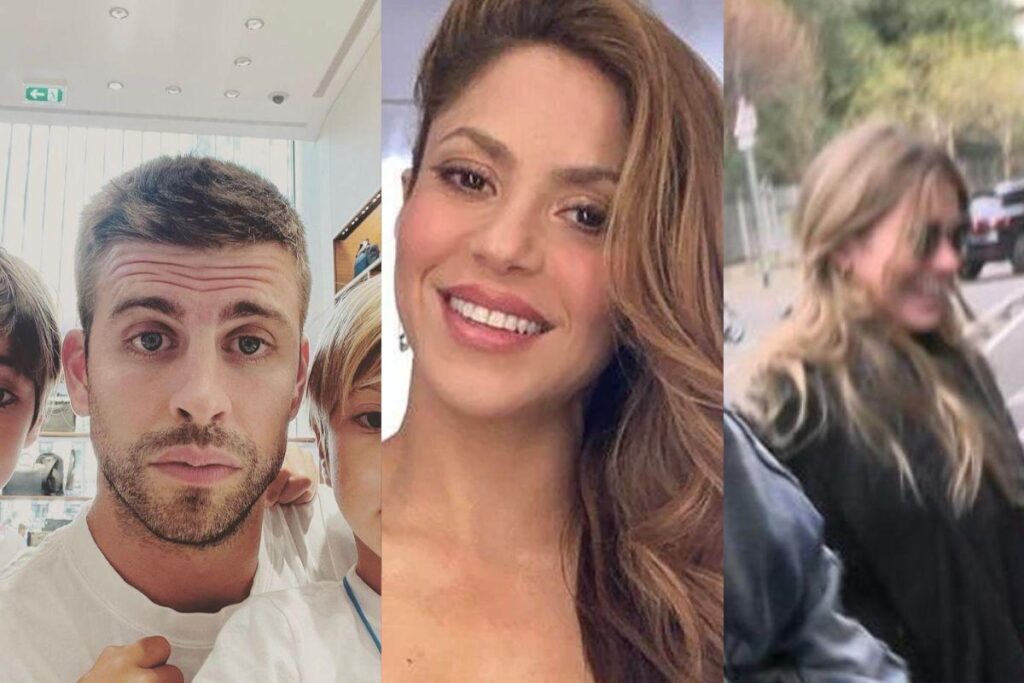 Shakira e Piqué ao lado dos filhos, Sasha e Milan