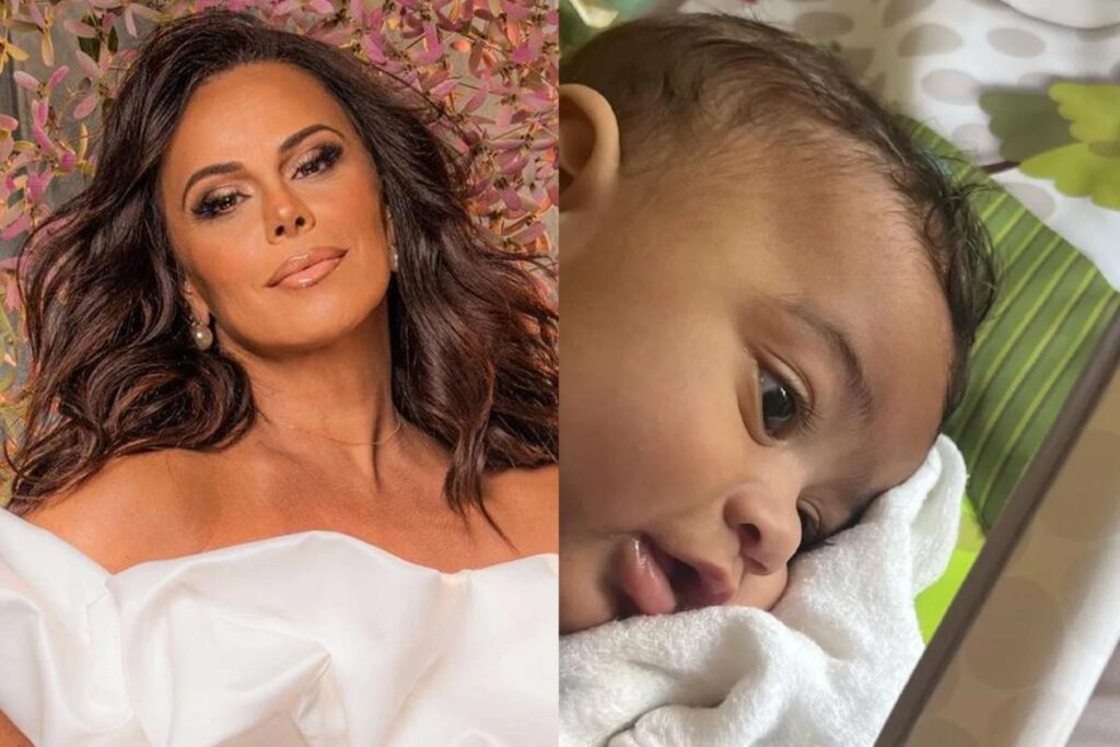 Viviane Araujo em ensaio de grávida