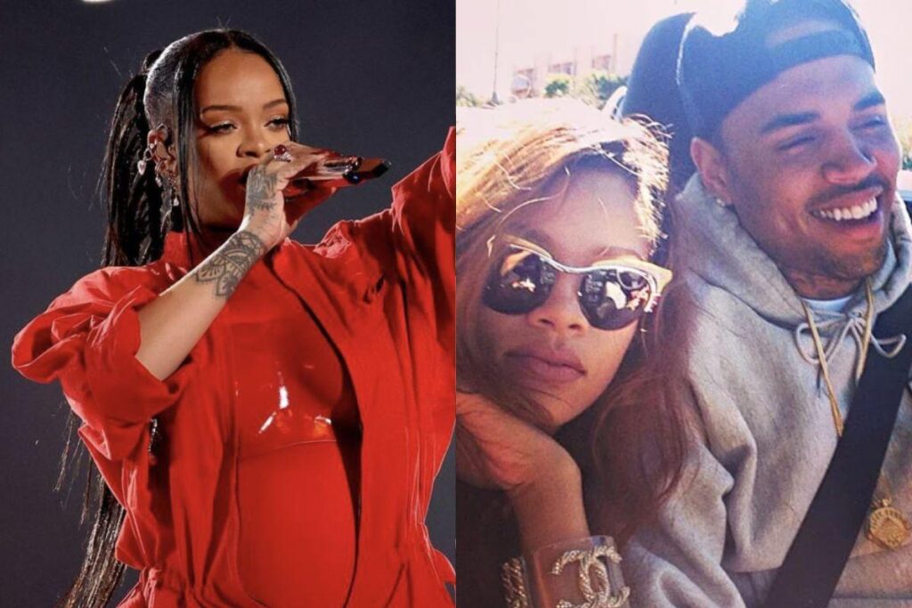 Post da parabenização de Chris Brown feito para Rihanna