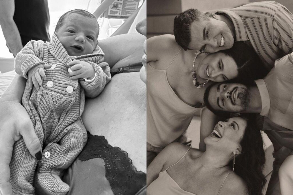 Claudia Raia recebe Mariana Ximenes para conhecer Luca