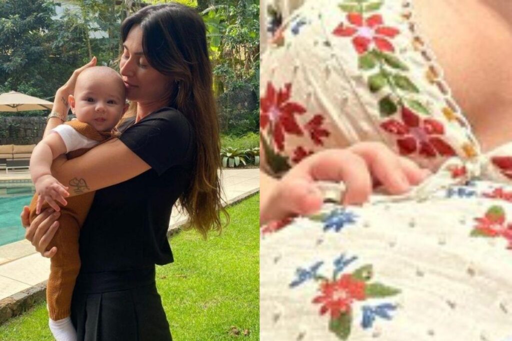 Thaila Ayala com o filho Francisco