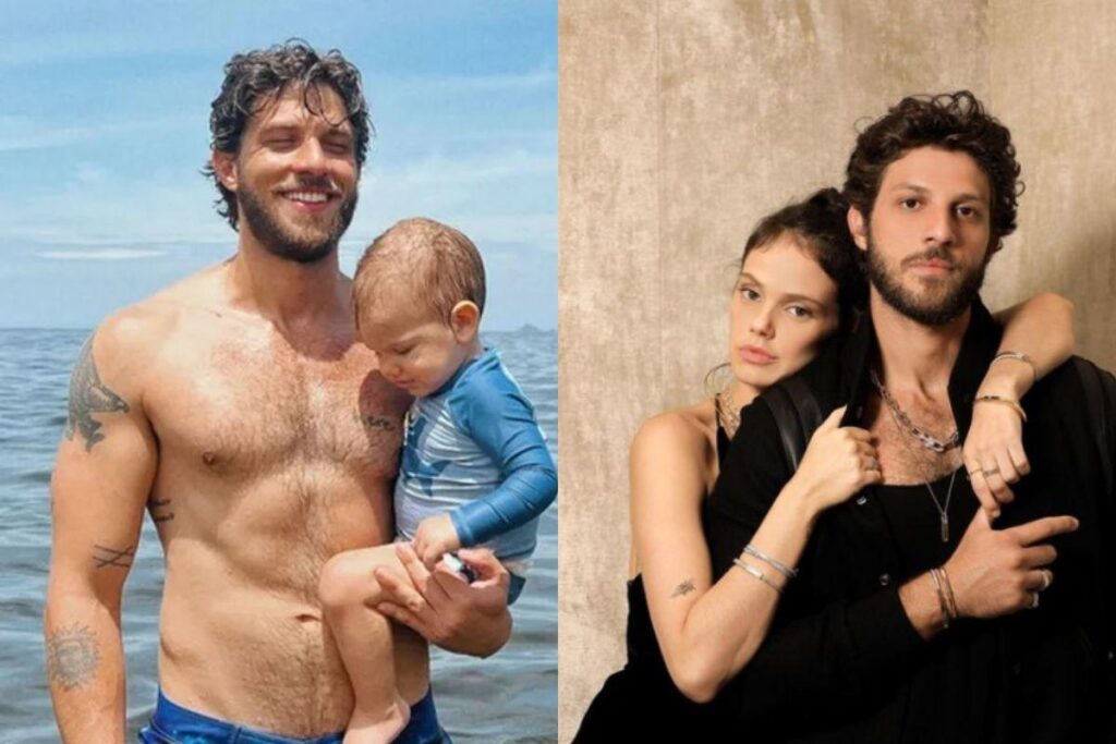 Chay Suede mostra dia de praia com os filhos