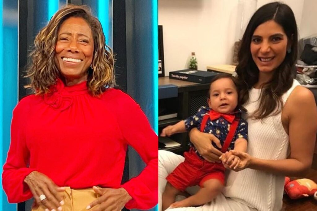 Andréia Sadi e os filhos gêmeos, Pedro e João