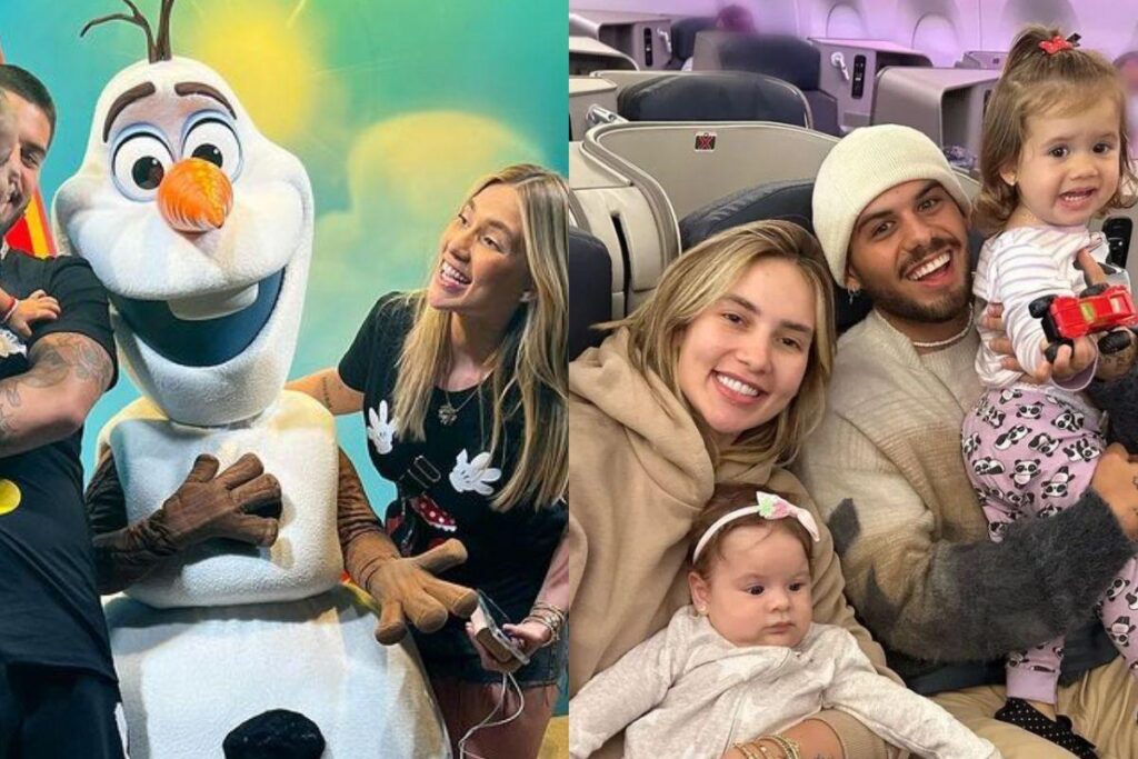 Virginia até mesmo montou um look temático das filhas para a viagem em família