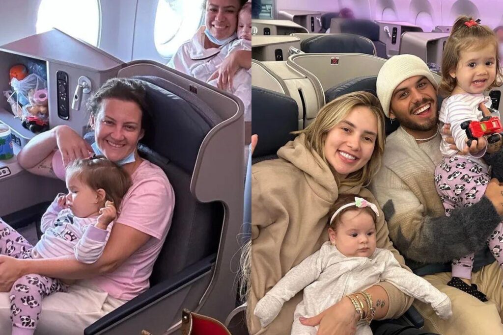 Virginia mostrou as babás das filhas