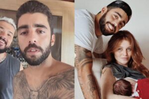 Cintia Dicker e Pedro Scooby comemoram saída da filha da UTI