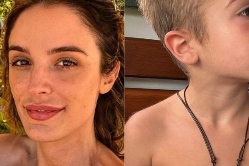 Rafa Brites chora no primeiro dia de aula do filho