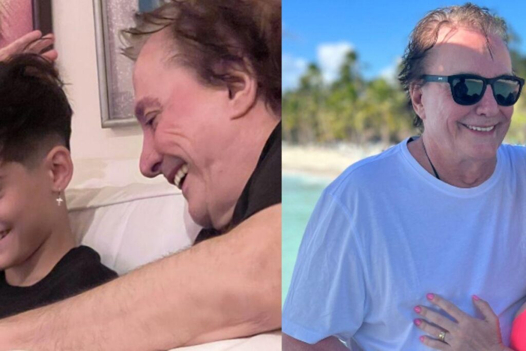 Ivete Sangalo pulou junto com o marido e o filho