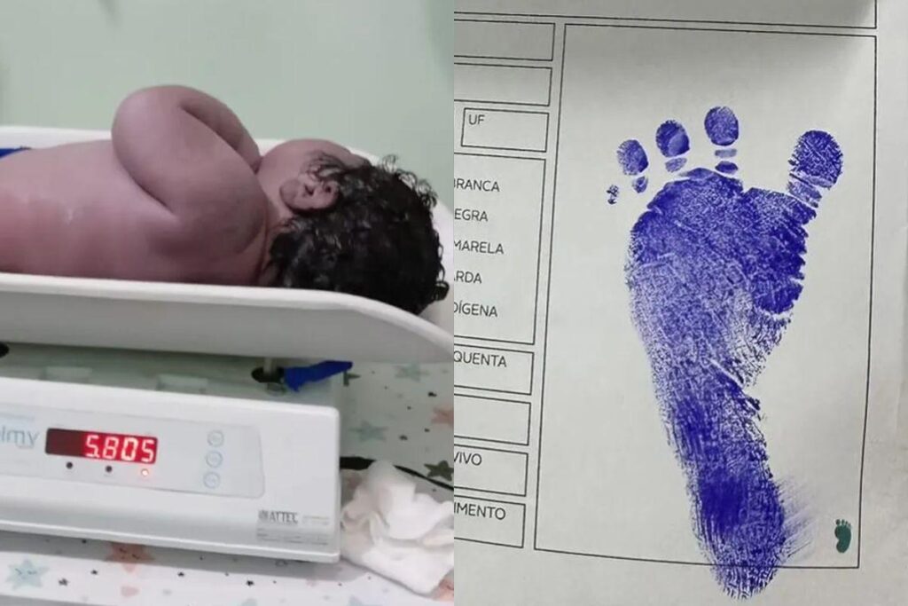A bebê pesa quase 6kg