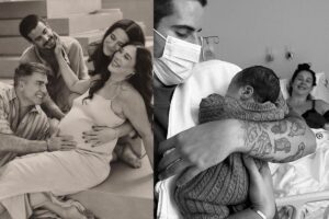 A atriz homenageou a família