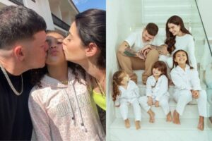 Cantor Ferrugem dá uma de fada do dente e põem moedas debaixo do travesseiro da filha