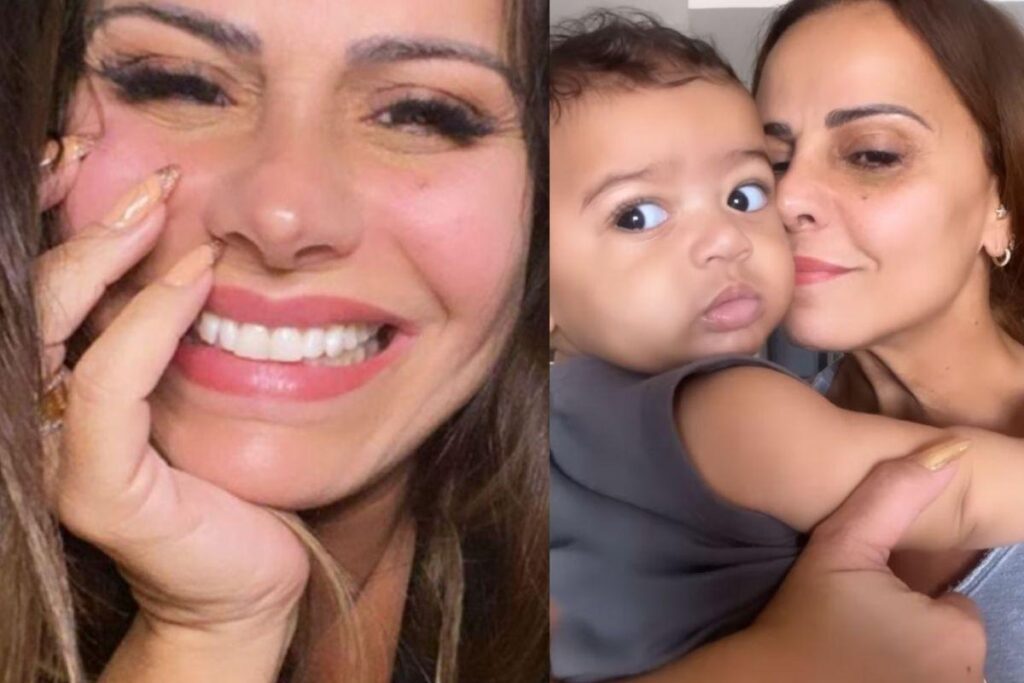 Viviane Araújo aproveitou o intervalo do carnaval para ficar com o filho