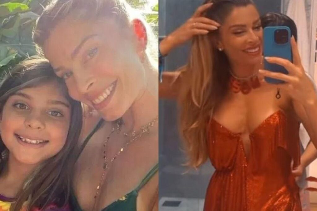 Grazi Massafera brincando com a resposta da filha
