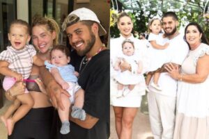 Virginia ao lado da família