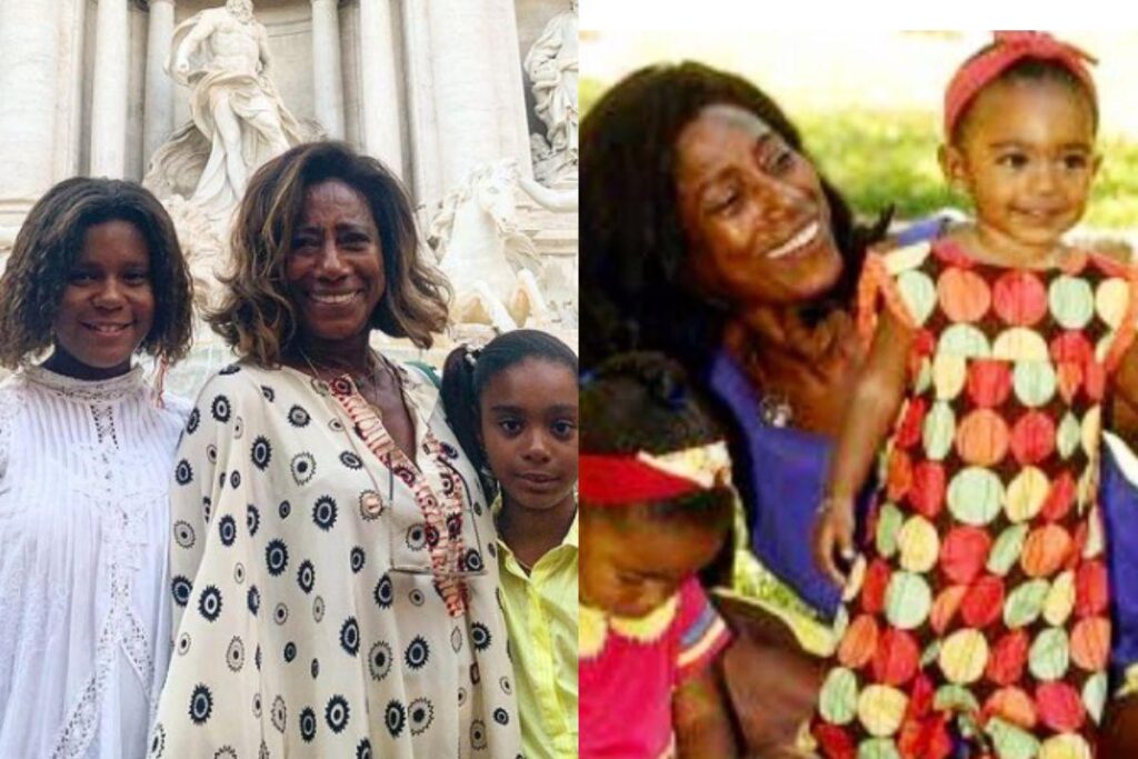 Gloria Maria ao lado das filhas