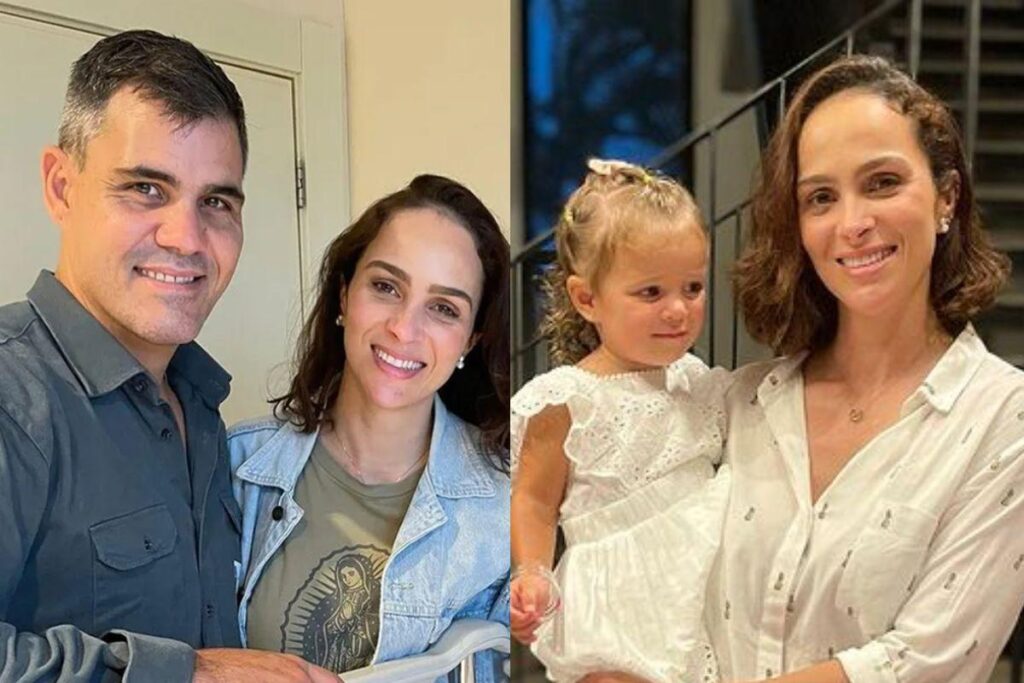 Leticia Cazarré fazendo passeio com os filhos após Maria Guilhermina ter ido para casa
